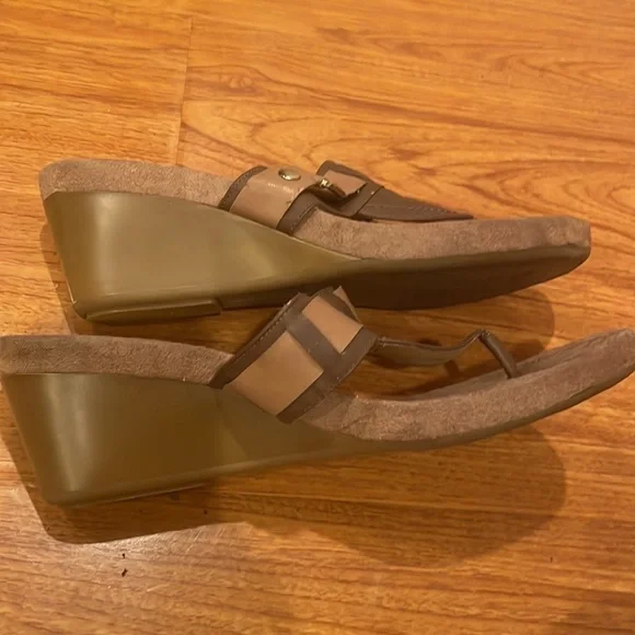 WOMENS NINE WEST wedge sandals BROWN SIZE 10 - Picture 8 of 8